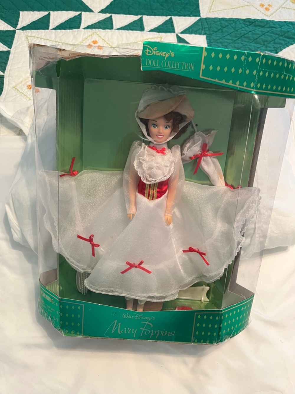 Walt Disney Company Mary Poppins Jolly Holiday Collectible Doll Original Box.